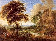 Neyts, Gilles Landscape with a Castle and Town in the Distance. oil painting